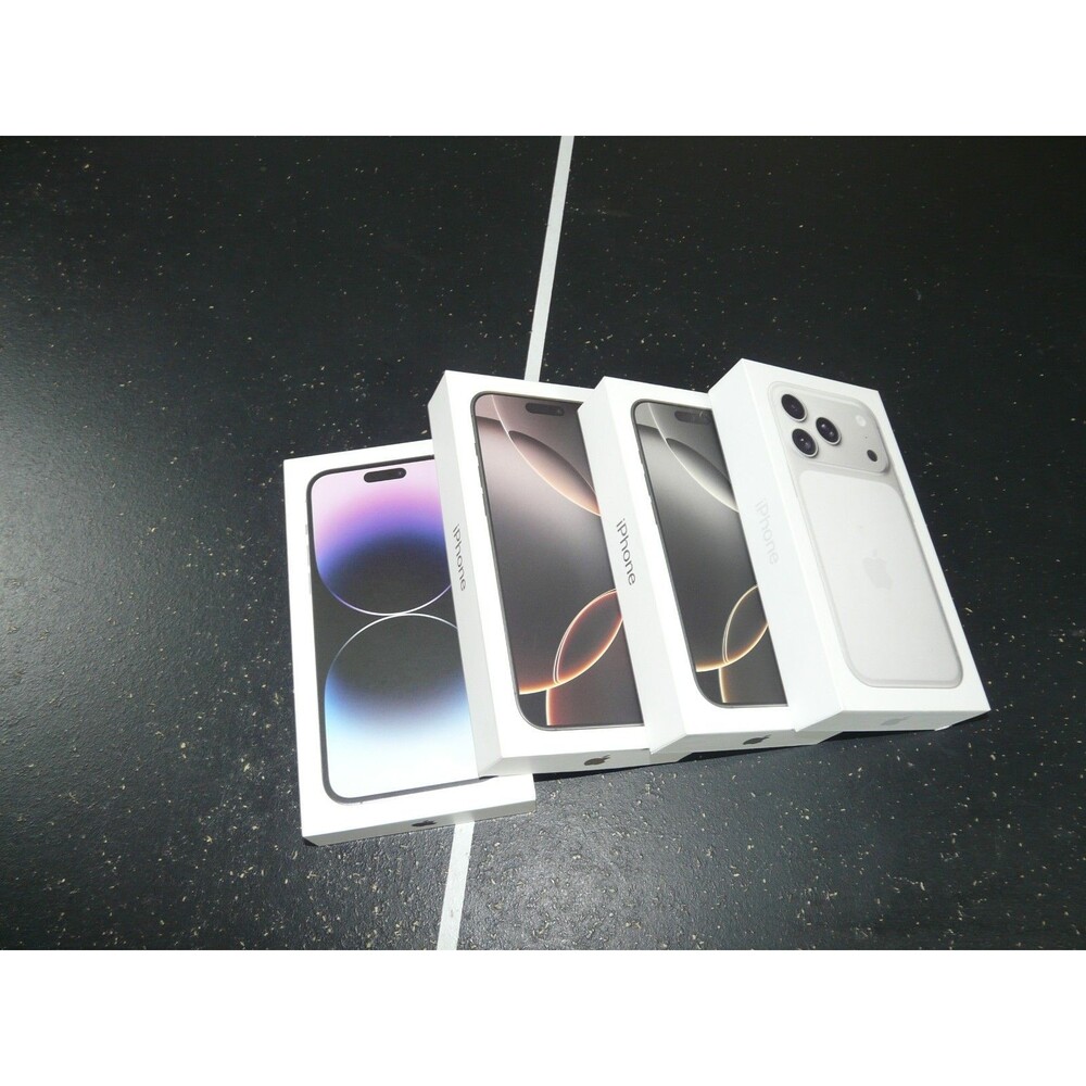 Apple iPhone 14 16 17 Pro Max Box Lot of 4 - EMPTY REPLACEMENT BOXES ONLY